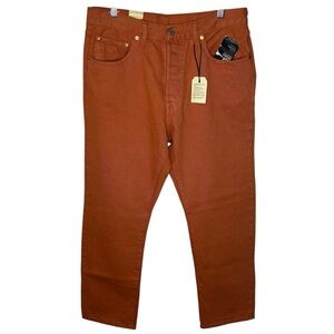 Levi’s 501 Jeans Women’s 31x26 Original Cropped High Rise Orange Straight Leg